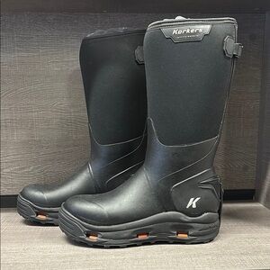 Men's Korkers Neo Artic Rubber Boot w/All Terrain Soles (Black) - Size 13